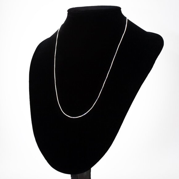 Vintage Silver Box Chain, Real 925 Sterling Silver, High Quality Silver Necklace - Picture 9 of 10